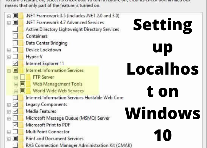 Setting up Localhost on Windows 10