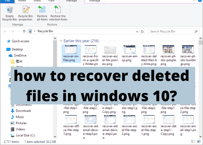 how to recover deleted files in windows 10?