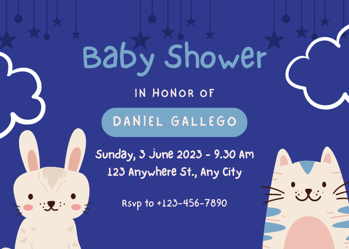 Baby shower invites
